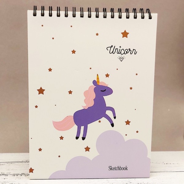 Скетчбук "Unicorn", white 