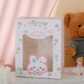 Пакет подарочный (M) "Cute animals, bunny", pink (33*25*12)