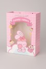 Пакет подарочный (M) "Lovely rabbit", pink (33*25*12)