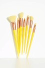 Набор кистей для макияжа "Prism Beauty", 8 кистей, yellow