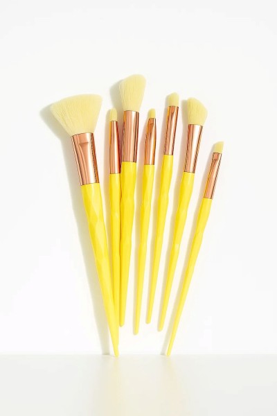 Набор кистей для макияжа "Prism Beauty", 8 кистей, yellow 