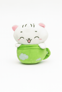 Мягкая игрушка "Kitty pot", green, 21 см