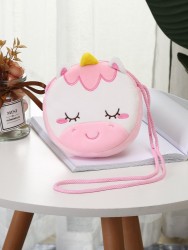 Сумочка плюшевая "Unicorn", pink (16*14 см)