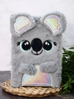 Блокнот плюшевый «Happy koala», rainbow grey, 21,5х14 см, плотность 80 гр.