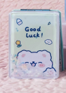 Зеркало шейкер раскладное "Good luck Bear", зеленое, 8*6 см