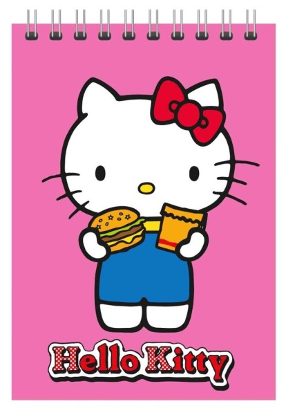 Блокнот А6 "Hello Kitty. Еда", 60 л, на гребне 