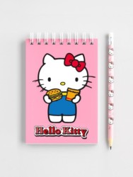 Блокнот А6 "Hello Kitty. Еда", 60 л, на гребне