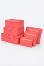 Набор органайзеров для путешествий 6 шт. "Laundry pouch", red