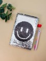 Блокнот с пайетками «Smile», silver, 21х14,5 см, плотность 70 гр.