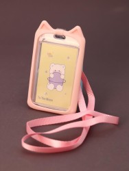 Футляр для карт на ленте "Moon bear", pink