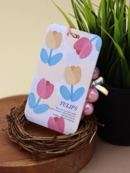 Футляр для карт с браслетом "Tulips"