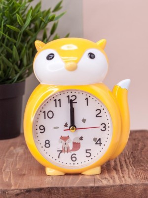 Часы-будильник "Fox", yellow (15,8х13 см)