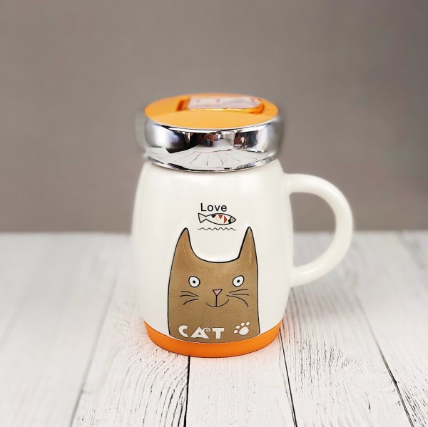 Кружка "Love Cat" (Brown) (480ml) 