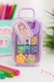 Набор декоративного скотча 6 шт. + диспенсер "Suitcase", purple (13.5*6*4.5см)