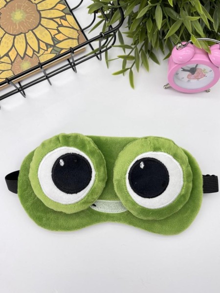 Маска для сна "Big eyes frog", green 