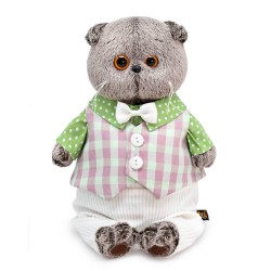 Мягкая игрушка "Кот Басик в легком костюме" (19 см)