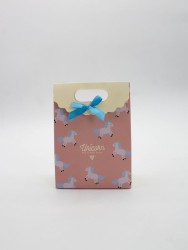 Пакет подарочный (XS) "Lovely unicorn", orange (12x6x16)