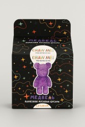 Алмазная мозаика на брелке Draw Me! «Purple bear», (4.5*3.5*8 см)