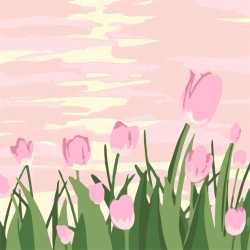 Картина по номерам  Draw Me! «Pink tenderness», (20*20 см)