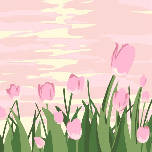 Картина по номерам  Draw Me! «Pink tenderness», (20*20 см) 