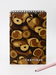 Скетчбук «Bear», 14х20 см,  плотность 100 гр