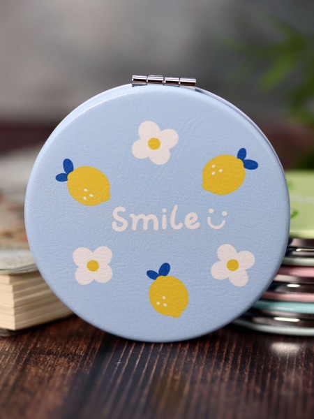Зеркало "Flower lemon", blue 