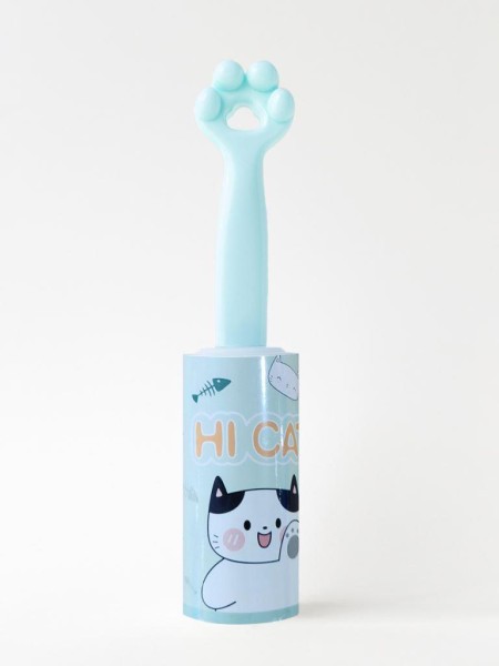 Ролик для чистки одежды "Turquoise cat paw", 10 см*60 листов 