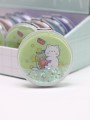 Зеркало шейкер раскладное "Сute kitten&stars", зеленое, 7*7 см