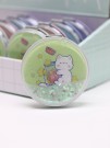 Зеркало шейкер раскладное "Сute kitten&stars", зеленое, 7*7 см