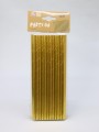 Трубочки одноразовые для напитков 25 шт. "Party go", golden (197 мм)