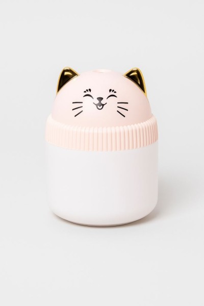 Настольный увлажнитель воздуха - ночник "Cat", pink, (портативный, USB 