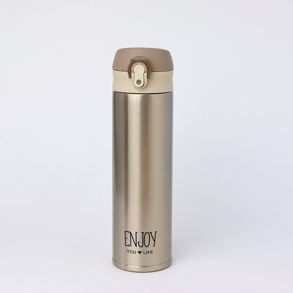 B-HS-6802-Z ТЕРМОС "Enjoy you life!" gold 500ml