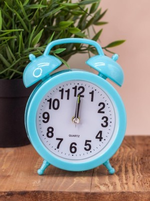 Часы-будильник "Black numbers", blue (13,5х10,5 см)