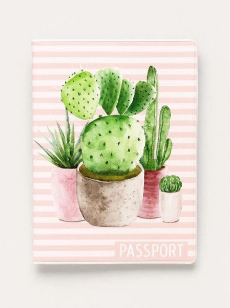 ОБЛОЖКА ДЛЯ ПАСПОРТА Cactus, плотность 600 мкм 