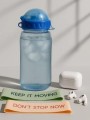 Бутылка "Classic" с трубочкой, blue (400 ml)