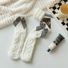 Носки iLikeGift «Bow and braids», white, мужские/женские евро размер 37-41