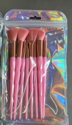 Набор кистей для макияжа "Prism Beauty", 8 кистей, pink