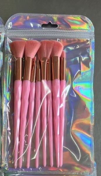 Набор кистей для макияжа "Prism Beauty", 8 кистей, pink 