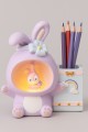 Ночник - подставка для канцелярских принадлежностей «Rainbow bunny», purple (14,5 см), пластик