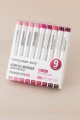 Набор акриловых маркеров 9 шт. "Draw three", red