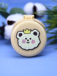 Расческа раскладная с зеркалом  "King bear folding", yellow