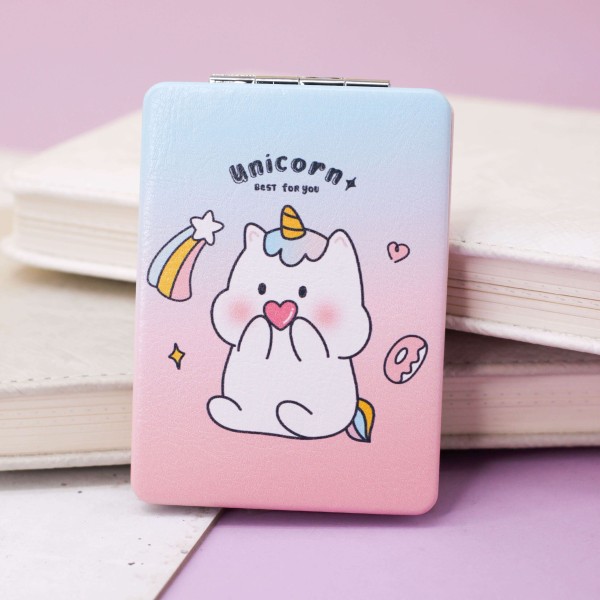 Зеркало "Cat-unicorn", blue-pink 