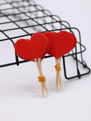 Набор шпажек для торта 12 шт. "Heart", (8 см)