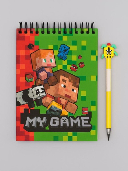 Блокнот А5 "My Game", 60 л, клетка, на гребне, обложка 200 гр/м2 (141*201 мм) 