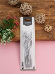 Набор свечей 10 шт. "Wavy spark", silver (14 см)