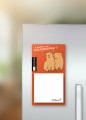 Магнитный блок для заметок  ПО-ПЛАНУ. "Capybara in love", плотность 80 г.
