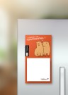 Магнитный блок для заметок  ПО-ПЛАНУ. "Capybara in love", плотность 80 г.