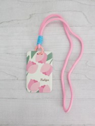 Футляр для карт на ленте "Delicate flower", tulips