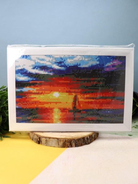 Алмазная мозаика "Парусник", 20*30 см 