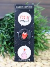 Набор значков 3 шт. iLikeGift "Perfect Strawberry"